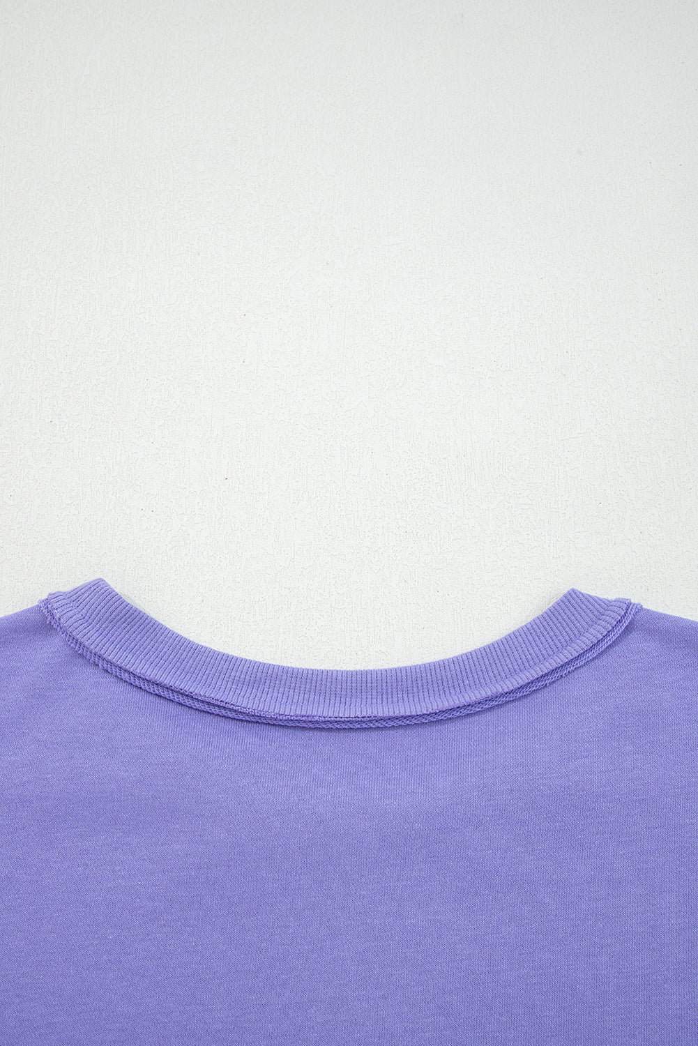 Peach Blossom Floral Applique Baggy Pullover Sweatshirt