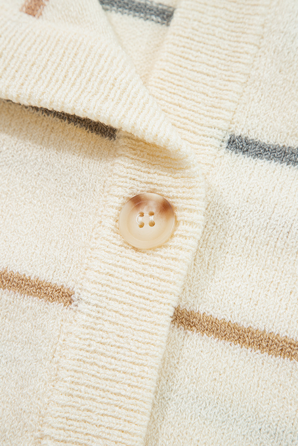 Multicolour Ribbed Edge Drop Shoulder Sweater