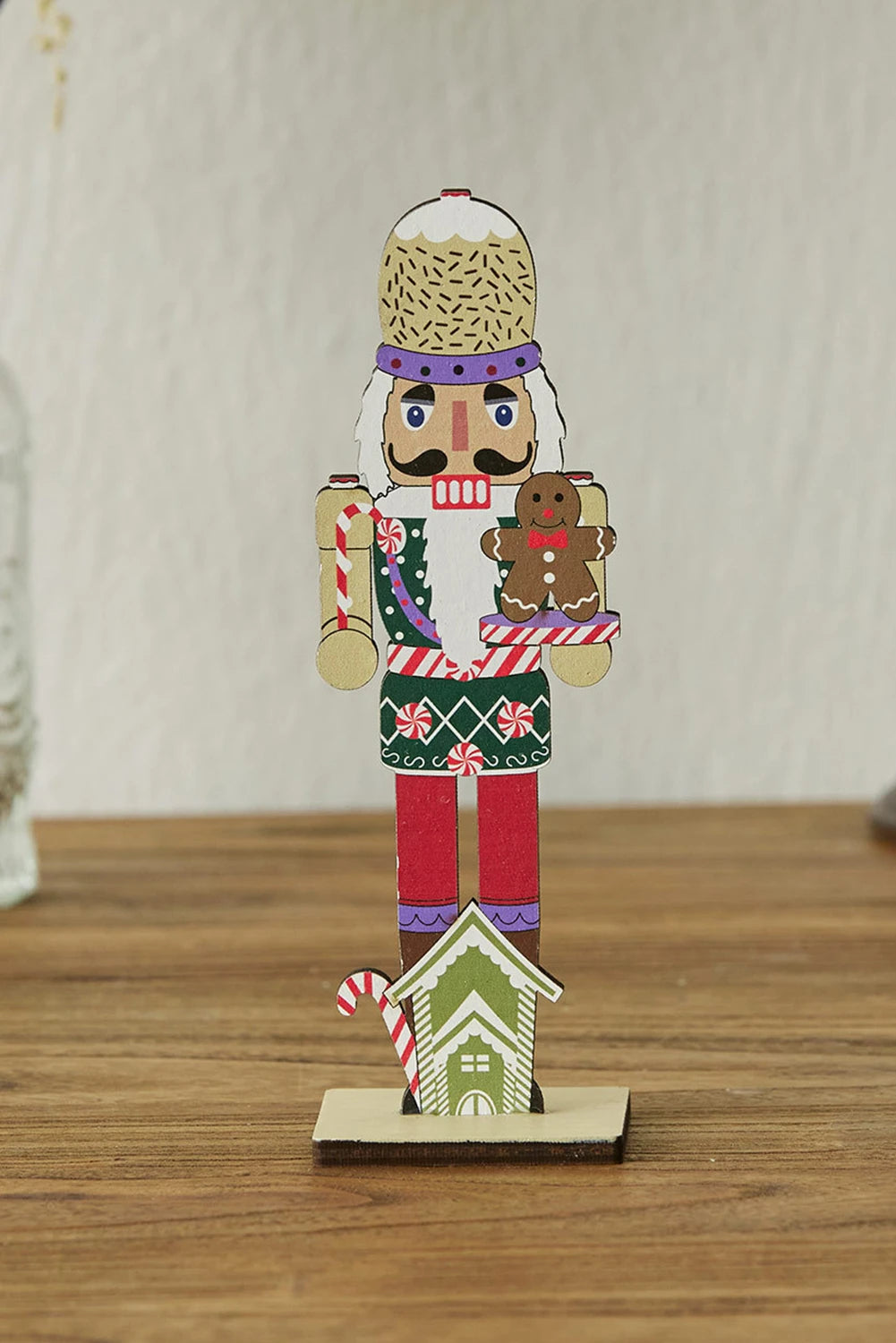 White Christmas Nutcracker Figurine Wooden Home Decoration