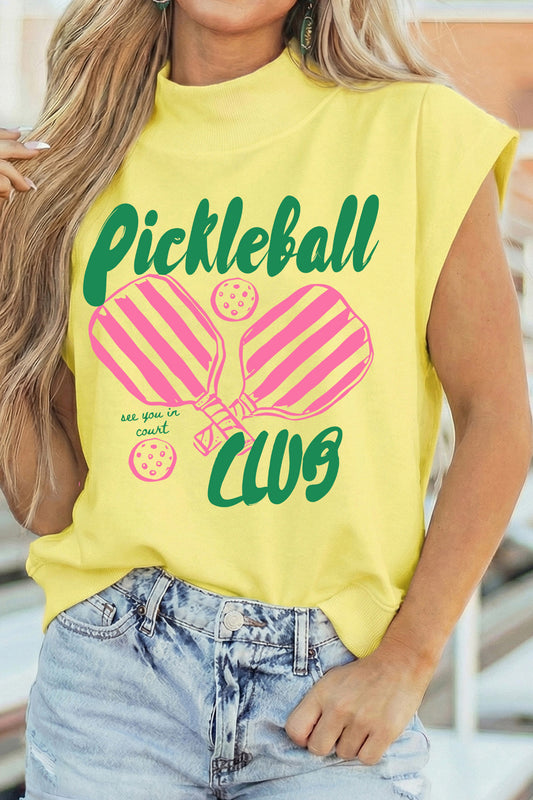 Pickleball Graphic Cotton Tee Casual Game Day Outfit