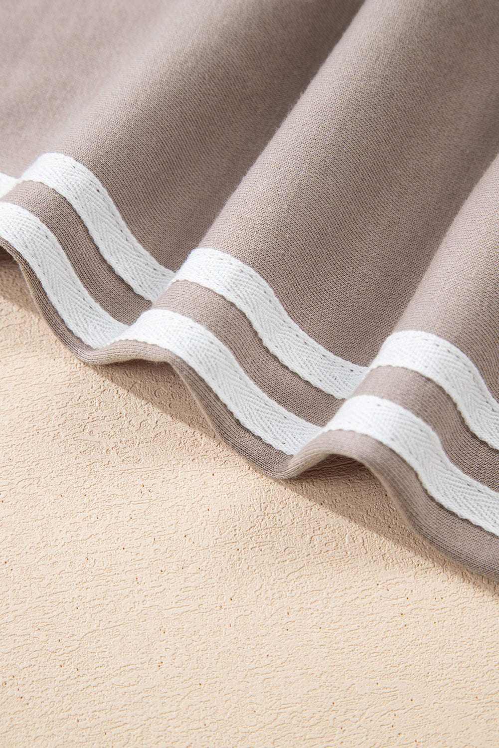 Black Varsity Striped Detail Crewneck Pullover Elastic Sweatpants 2pcs Outfit