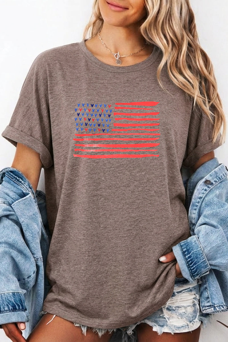 Independence Day American Flag Graphic Tee