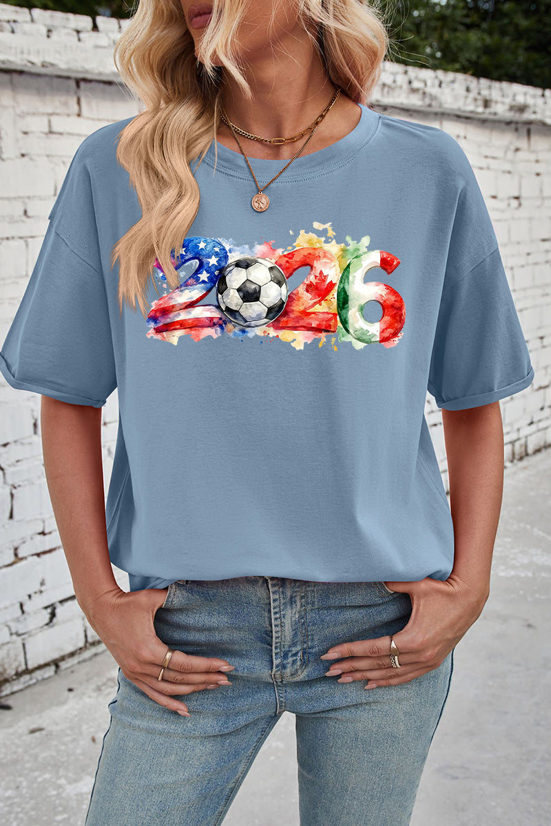 2026 Soccer Graphic Oversized World Cup Fan Tee