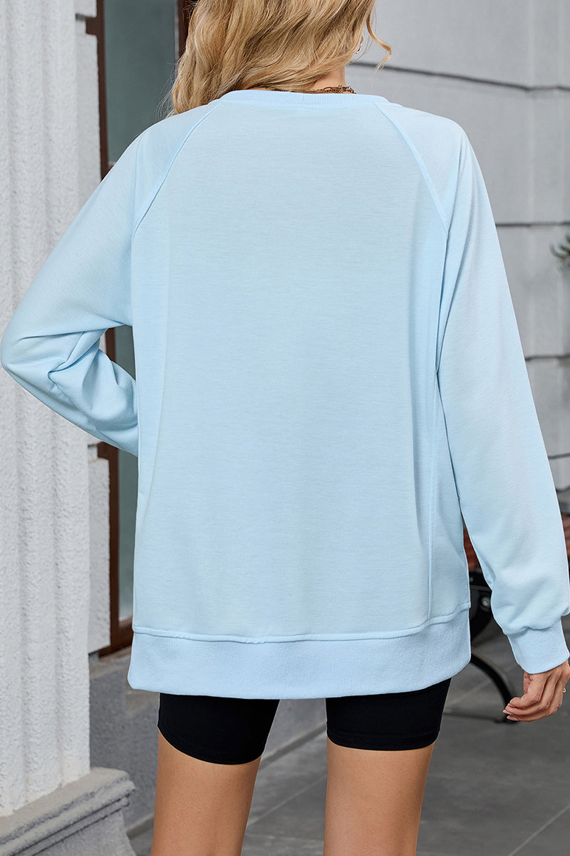 Football Graphic Sweatshirt Casual Game Day Top