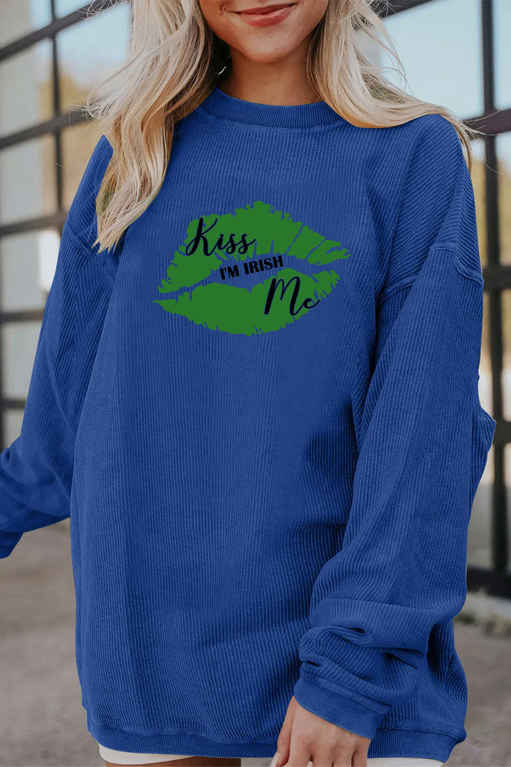 Saint Patrick’s Day Kiss Me I’m Irish Graphic Sweatshirt