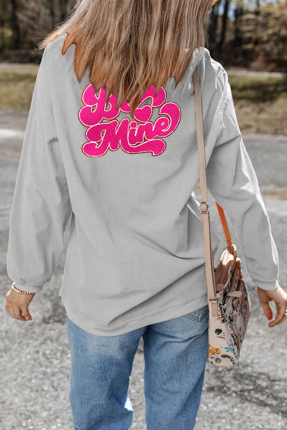 Valentines Day Pink Be Mine Graphic Sweatshirt
