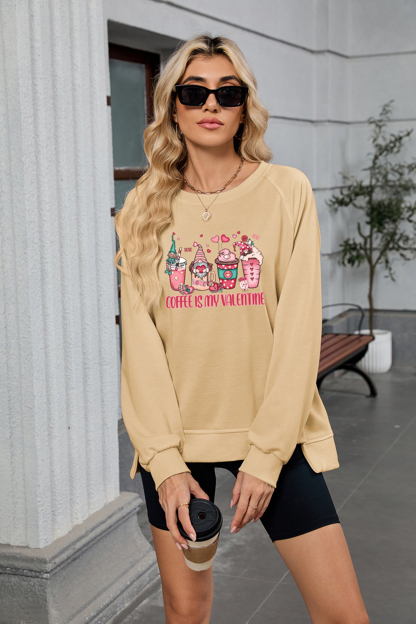 Valentine's Day Coffee Is My Valentine Cozy Sweatshirt