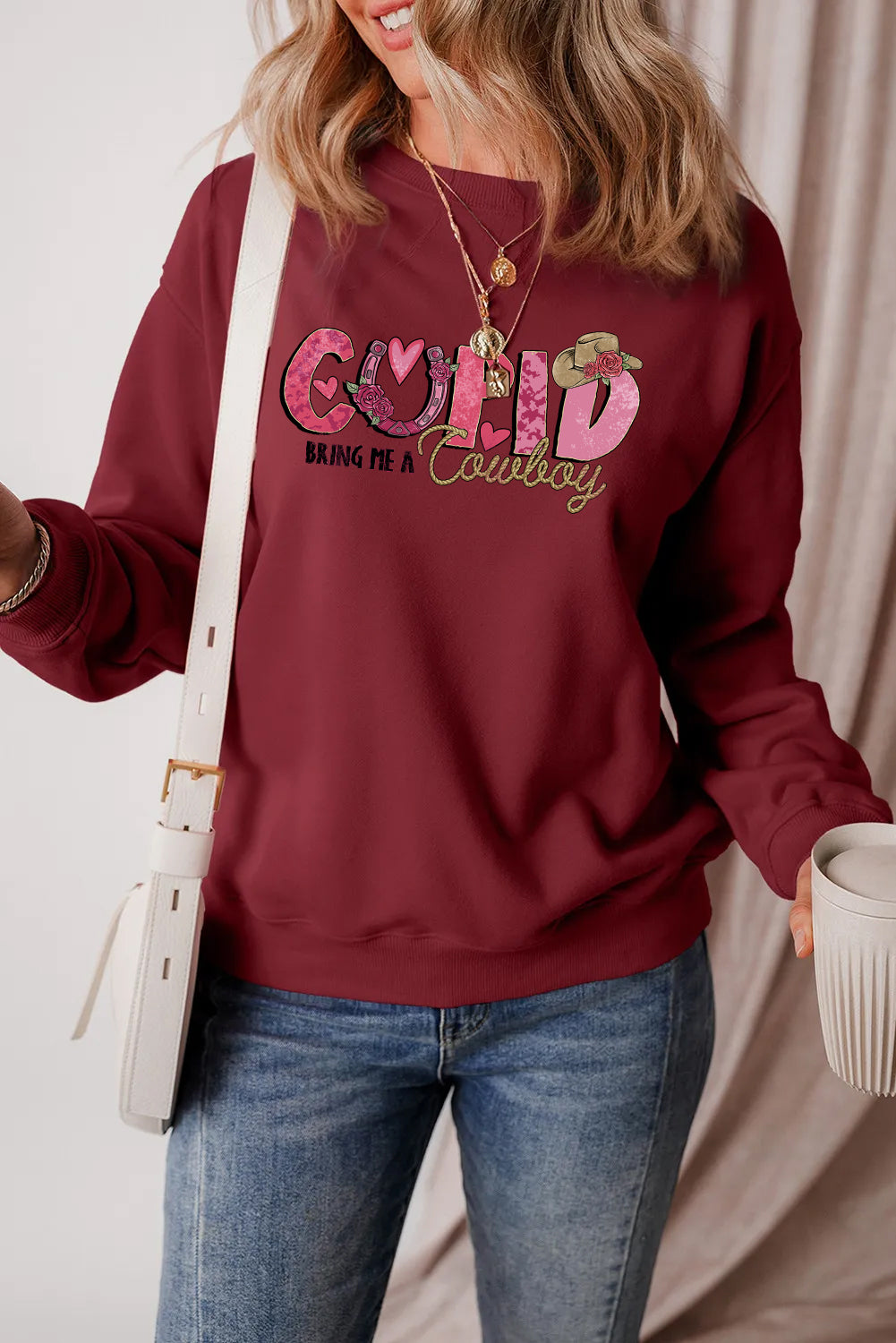 Valentine’s Day Cupid Bring Me A Cowboy Sweatshirt