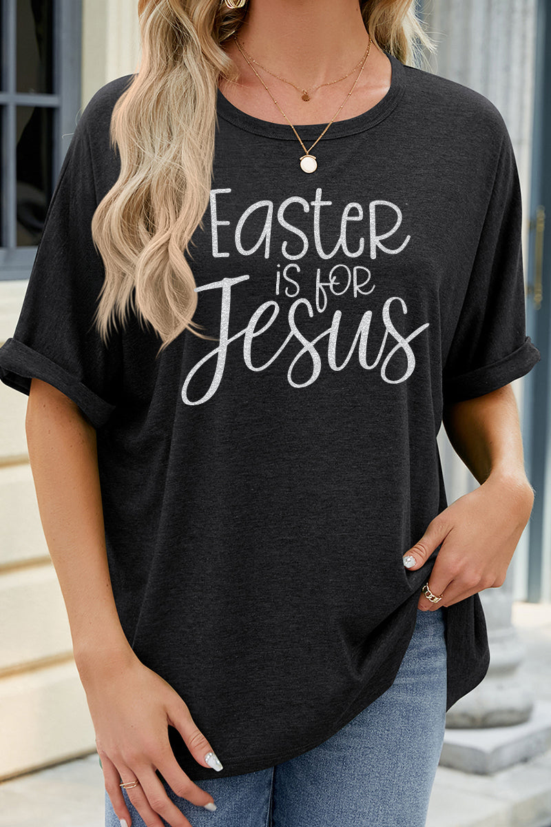 Easter Is the Jesus Gold Foil Graphic Crewneck Tee