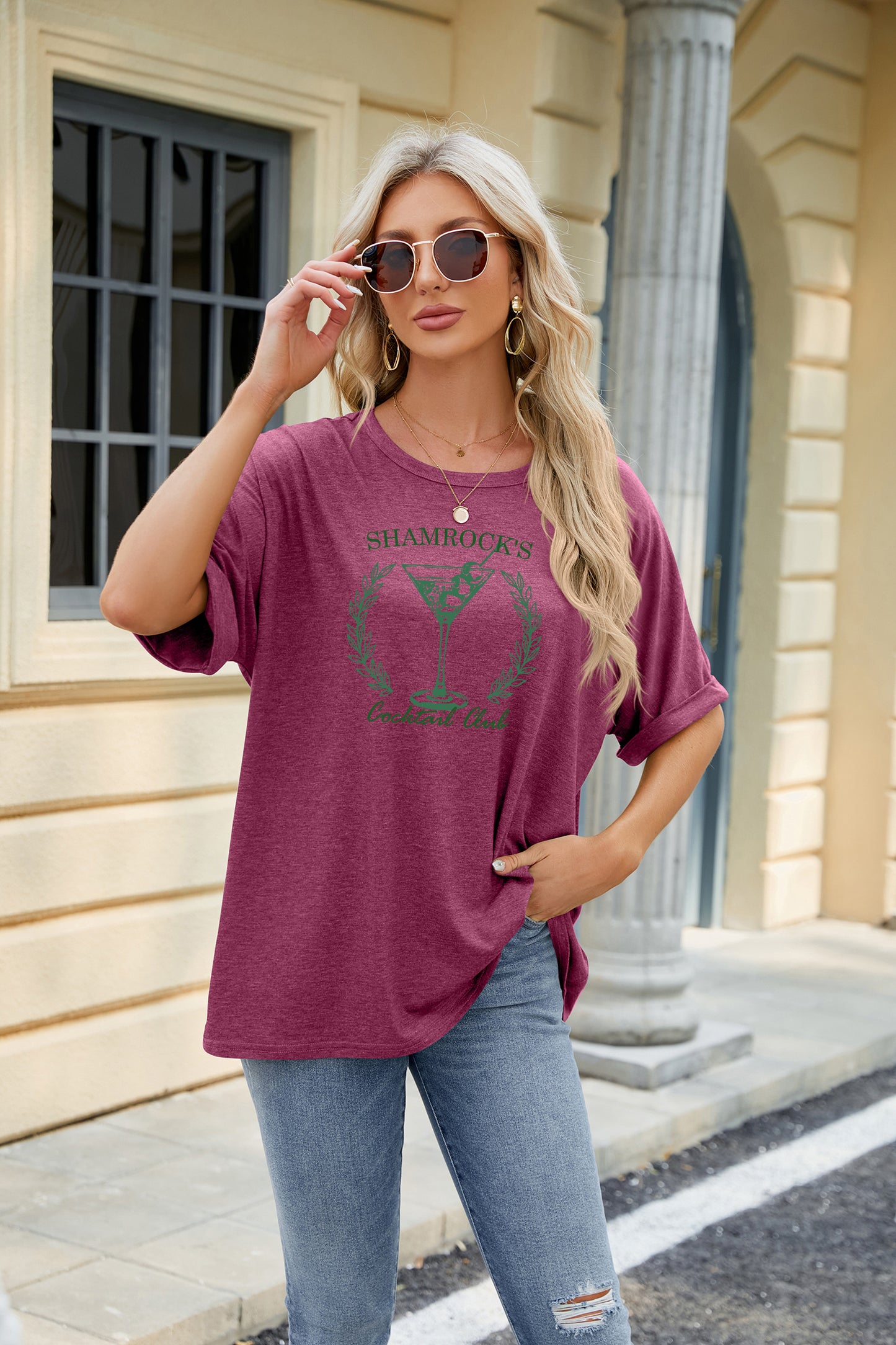 Saint Patrick’s Day Shamrocks Cocktail Club Graphic Tee