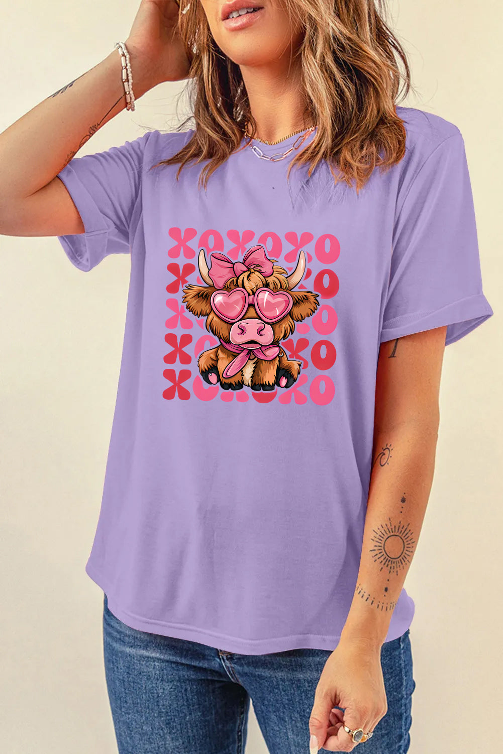 Valentine’s Day XOXO Cow Graphic Tee