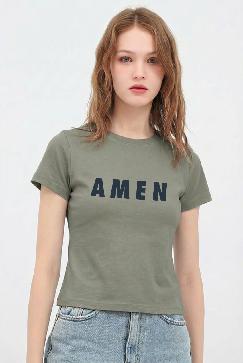 Easter Amen Faith Graphic Tee for Women