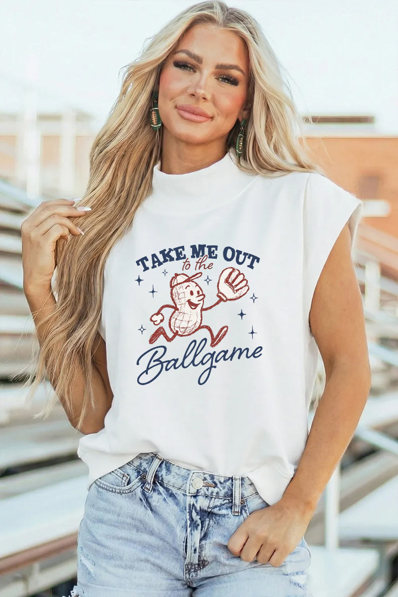 Baseball Graphic Polyester Tee Casual Boutique Game Day