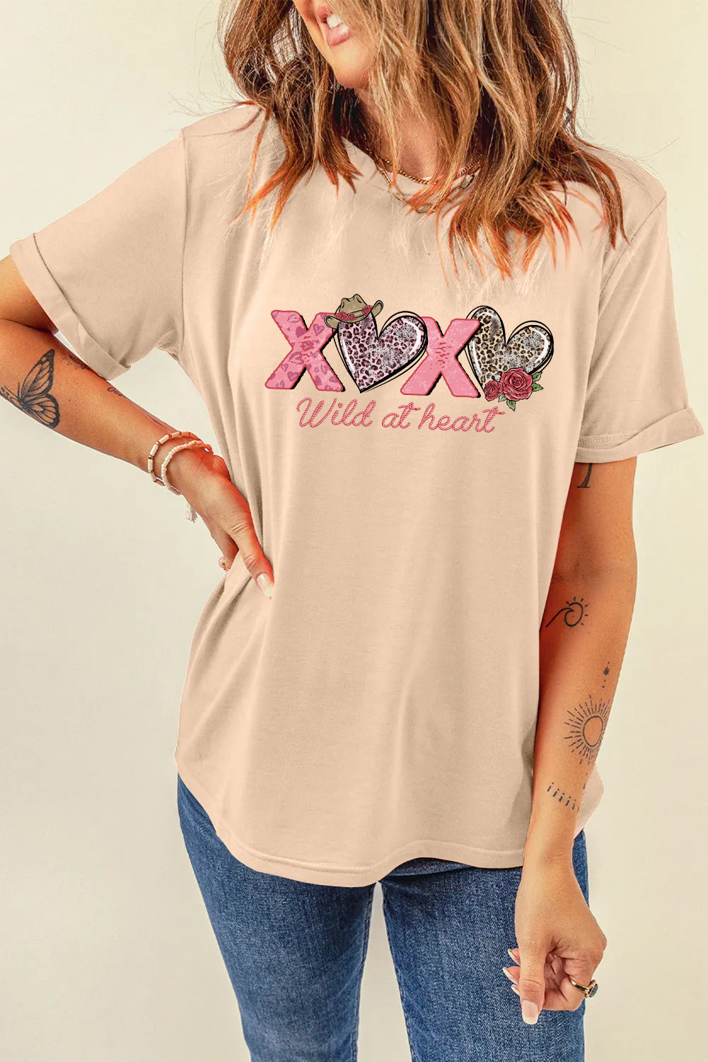 Valentine’s Day XOXO Wild at Heart Graphic Tee