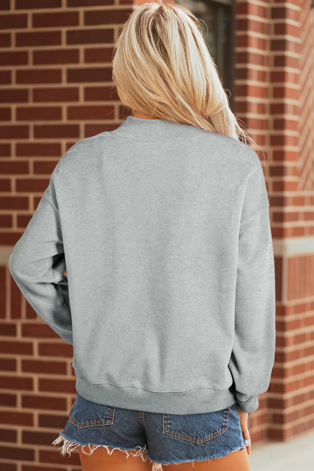 Sweatshirt Game Day Oversized Mock Neck Pullover