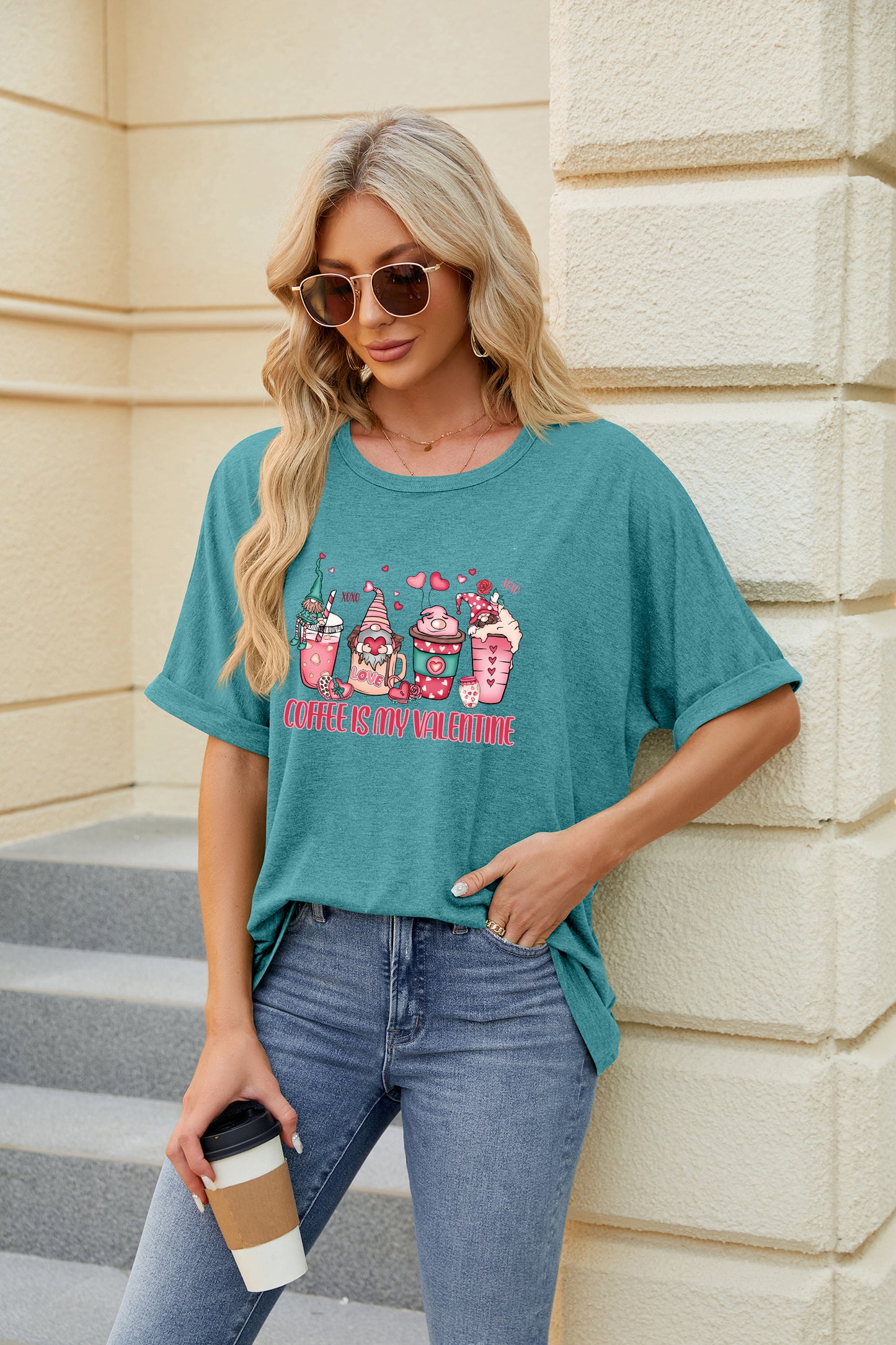 Valentine's Day Coffee Is My Valentine Graphic Tee