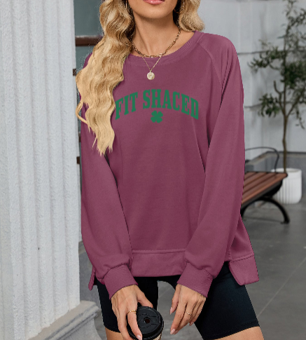 Saint Patrick’s Day Fit Shaced Clover Sweatshirt