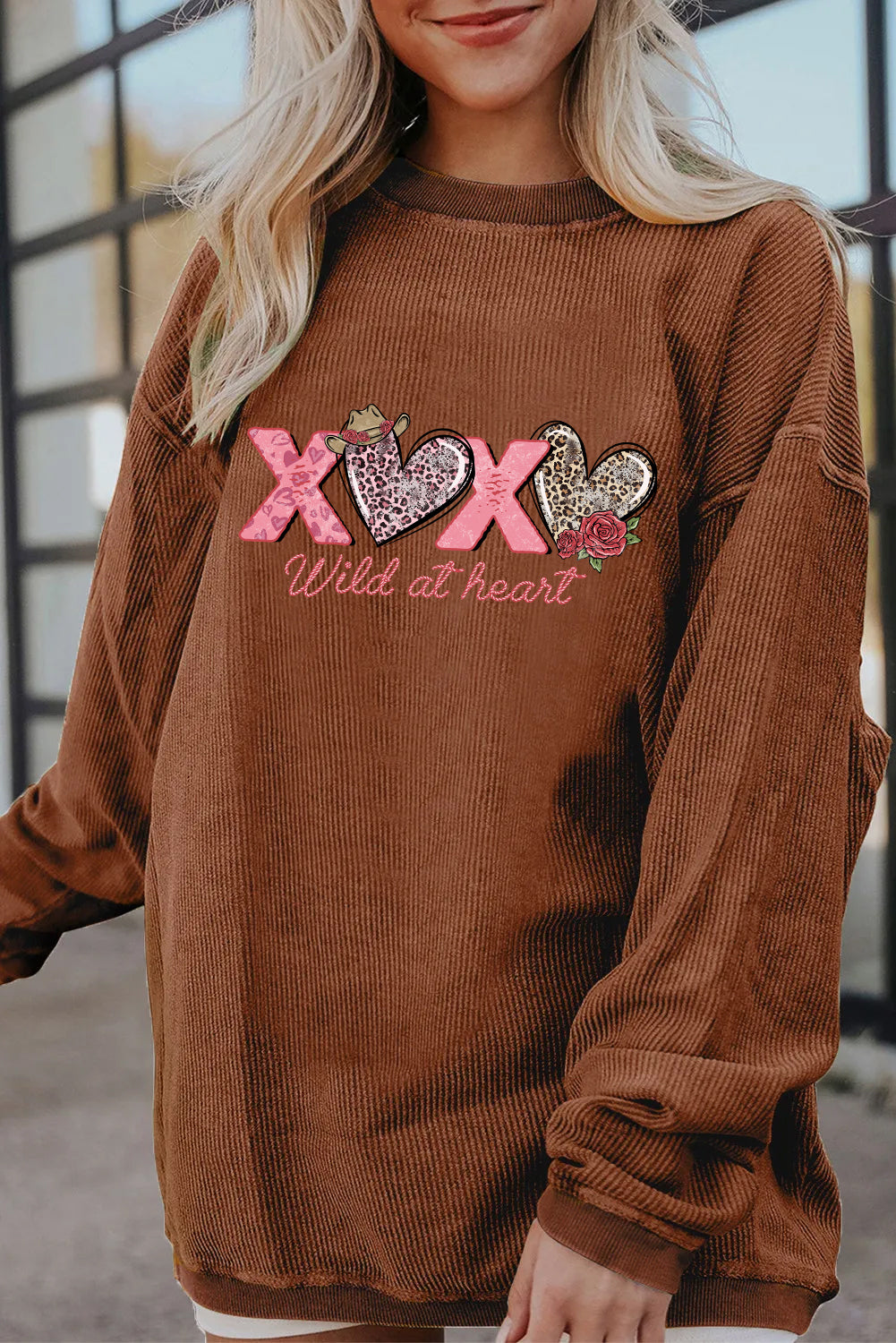 Valentine’s Day XOXO Wild at Heart Graphic Sweatshirt