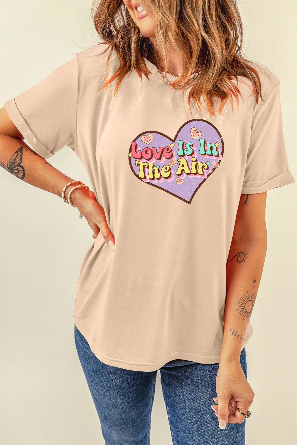 Valentine’s Day Love Is In The Air Heart Graphic T Shirt
