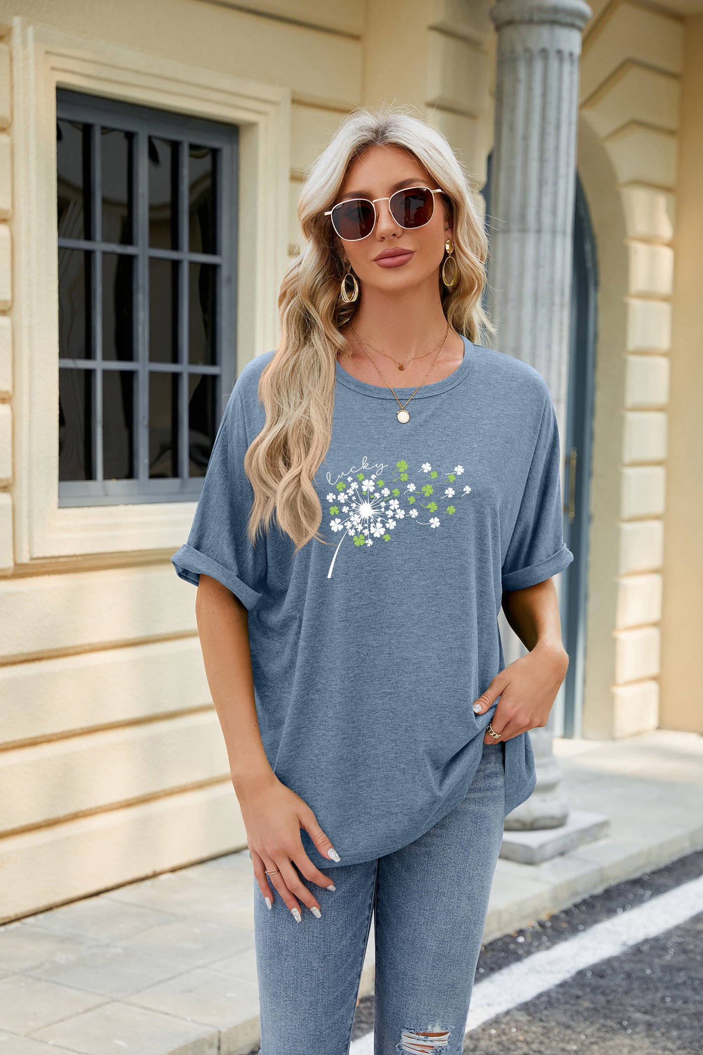 St Patrick’s Day Lucky Clover Dandelion Graphic Tee