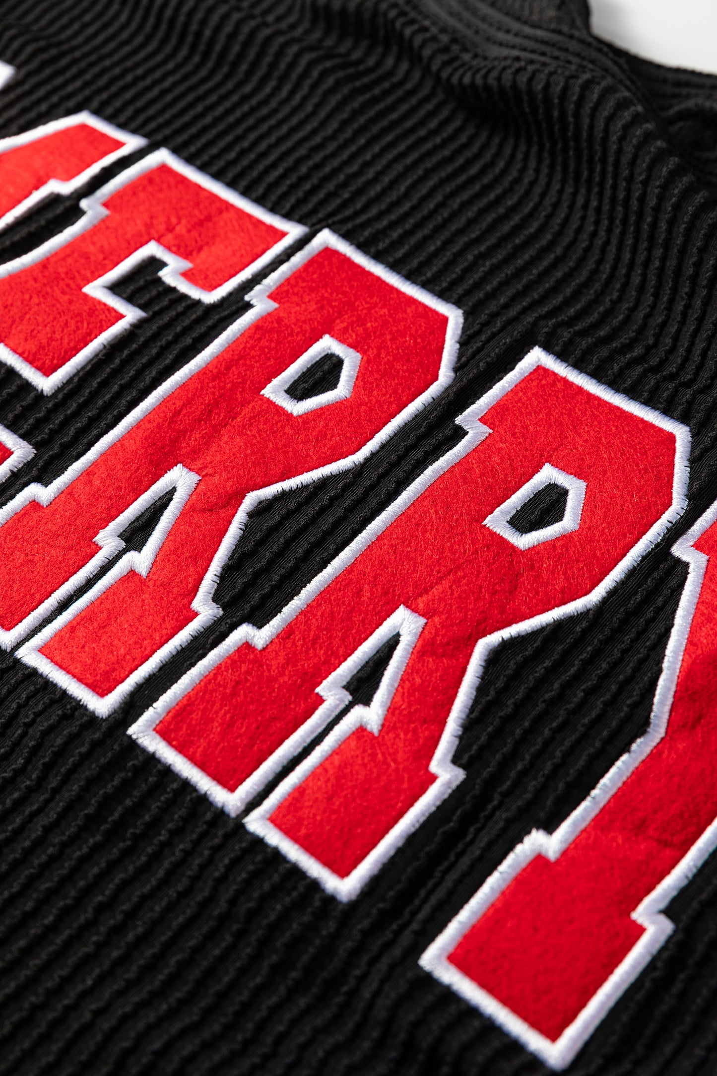 Evergreen Twisted Rib Outlined Merry Letter Graphic Loose Long Sleeve Top