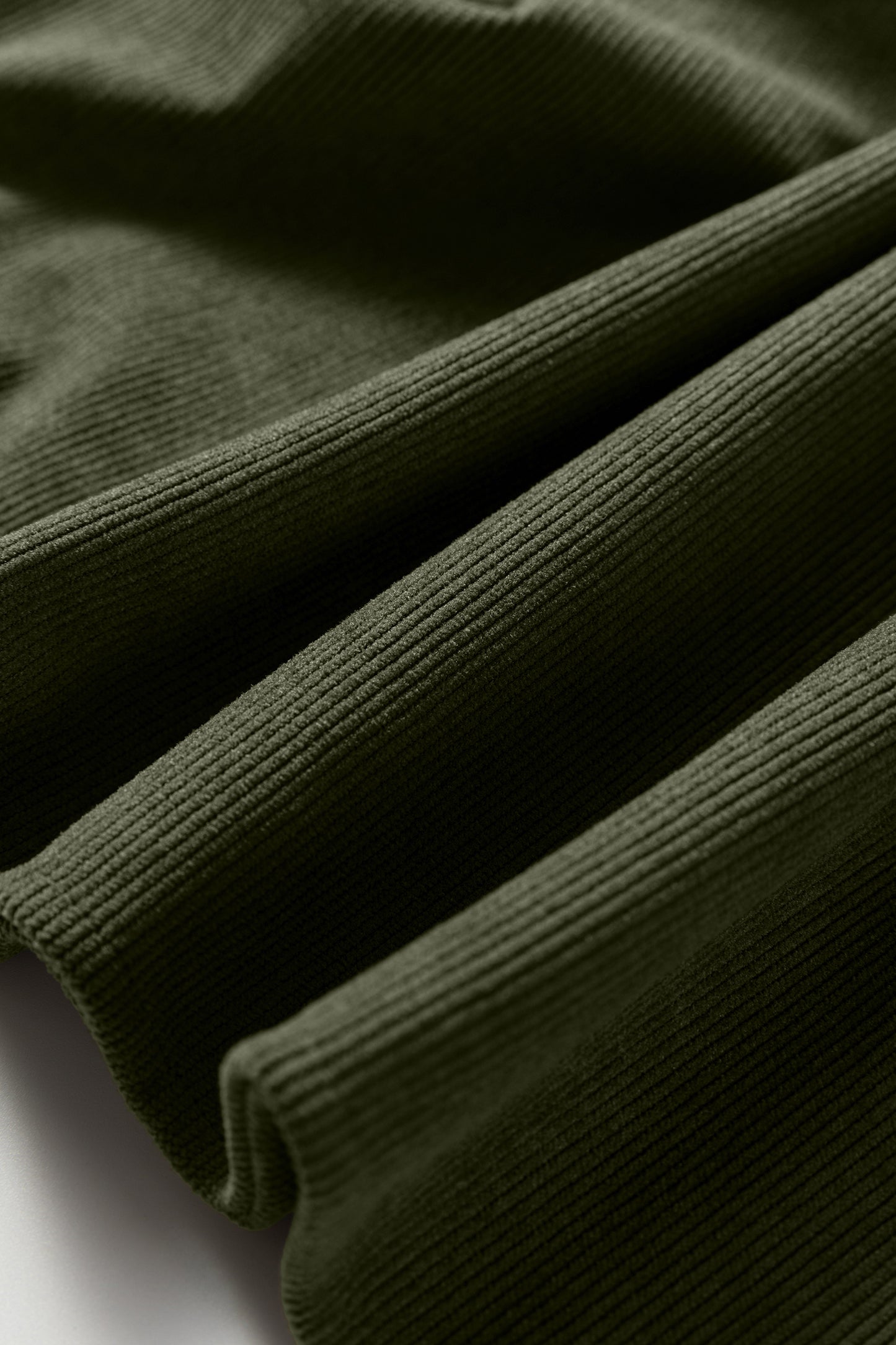 Cinnamon Bracelet Sleeve Split Neck Scallop Detail Pleated Corduroy Mini Dress