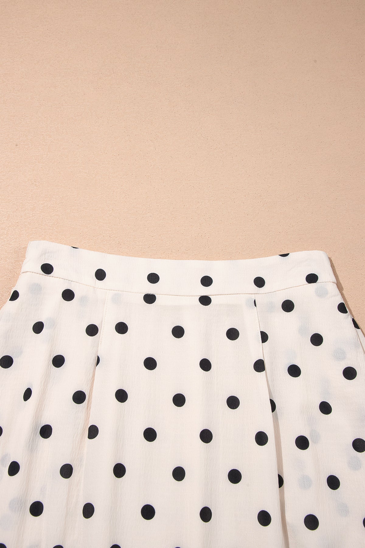 Polka Dot Maxi Skirt Side Slit Vacation Skirt