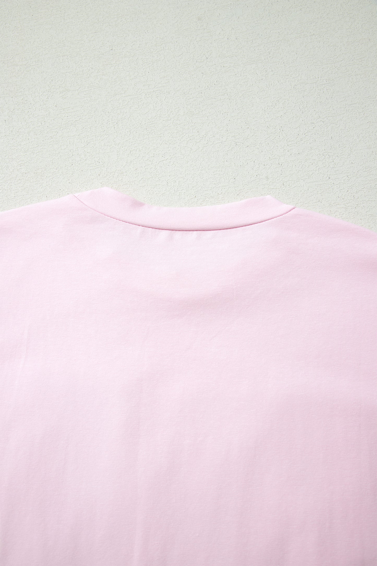 Pink PRAY Sequin Leopard Multiple Patched Graphic Tee