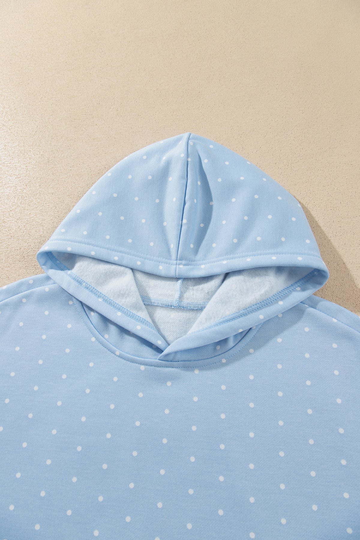 Pink Polka Dot Printed Oversized Hoodie Casual Shorts 2pcs Set