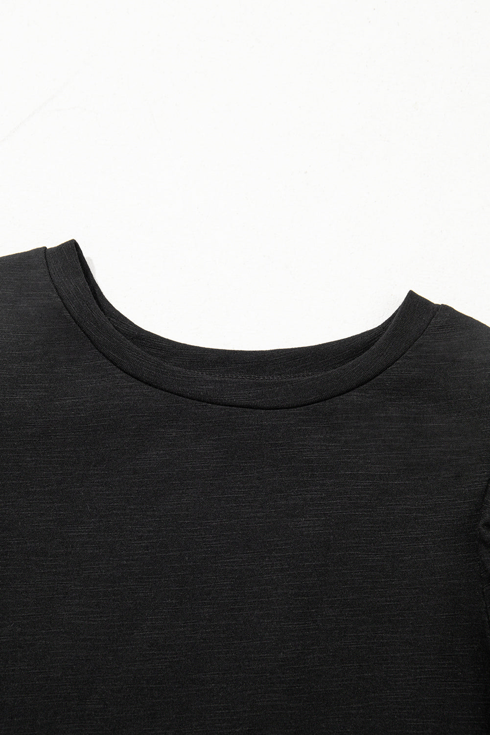 Dark Grey Layered Ruffle Short Sleeve Round Neck Top