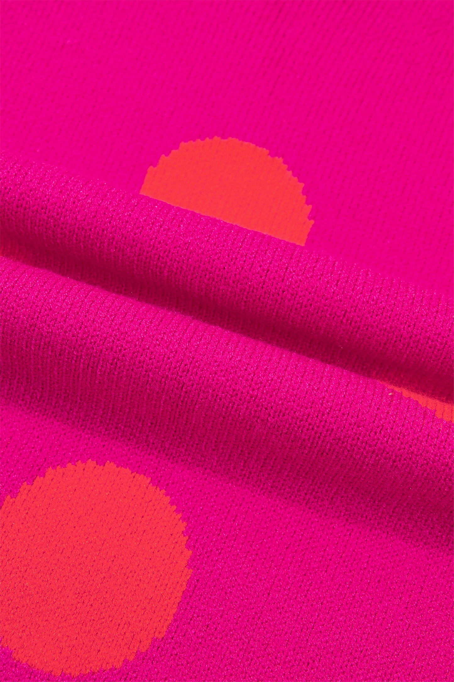 Strawberry Pink Playful Cozy Polka Dot Sweater