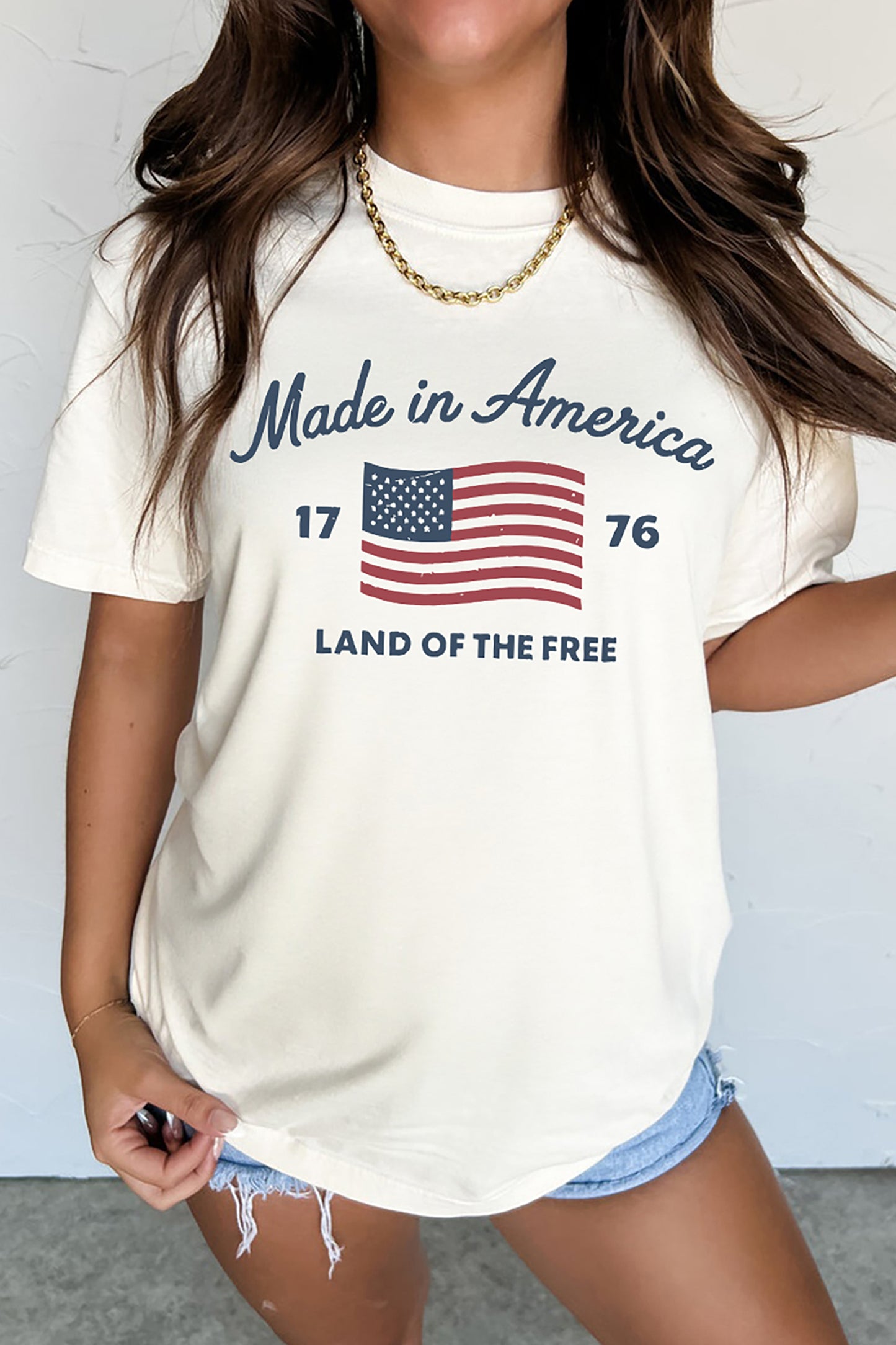 Flag Cotton Blend Graphic Tee Patriotic Boutique