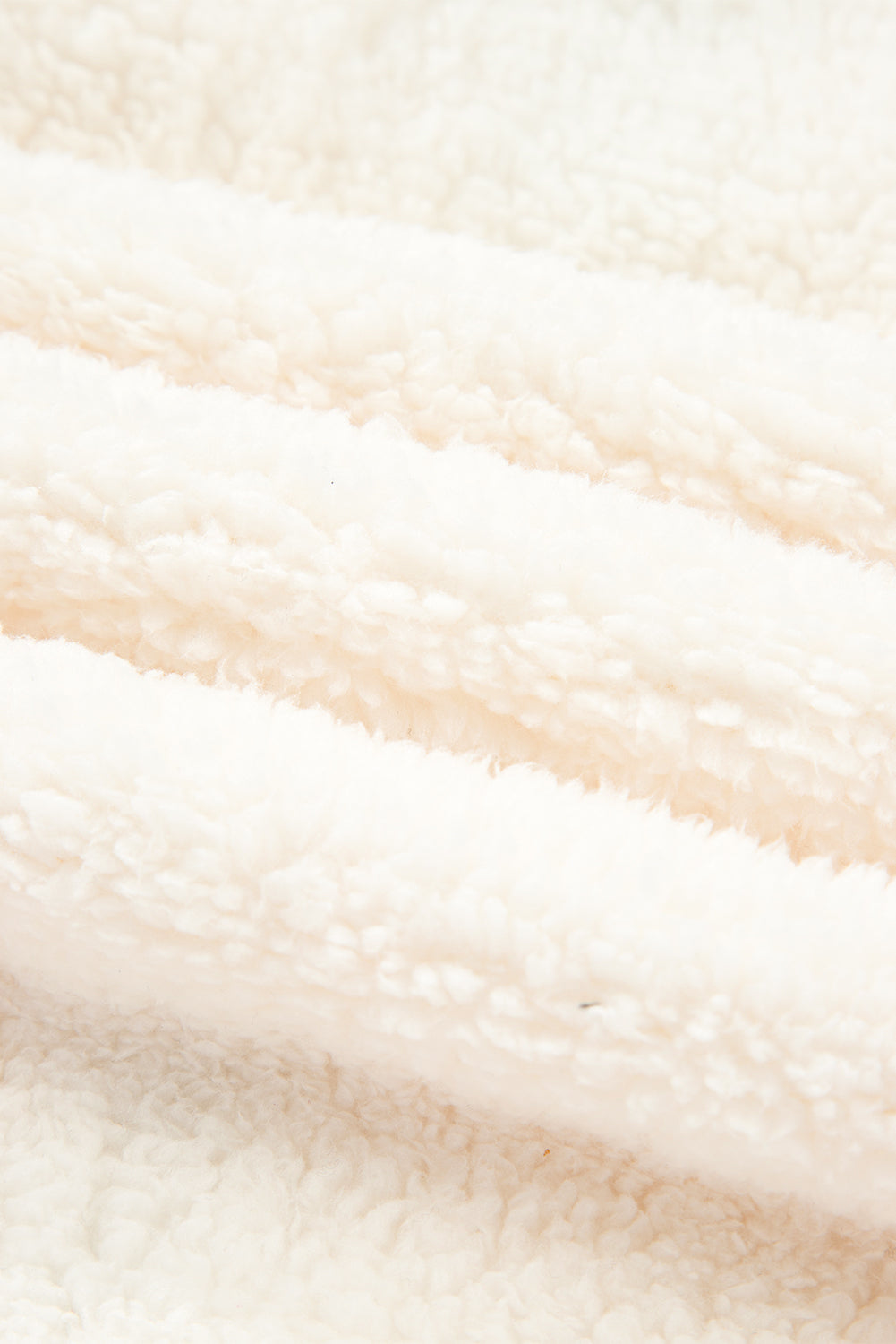 White Sherpa Contrast Trim Patch Pocket Cartridge Toggle Button Vest