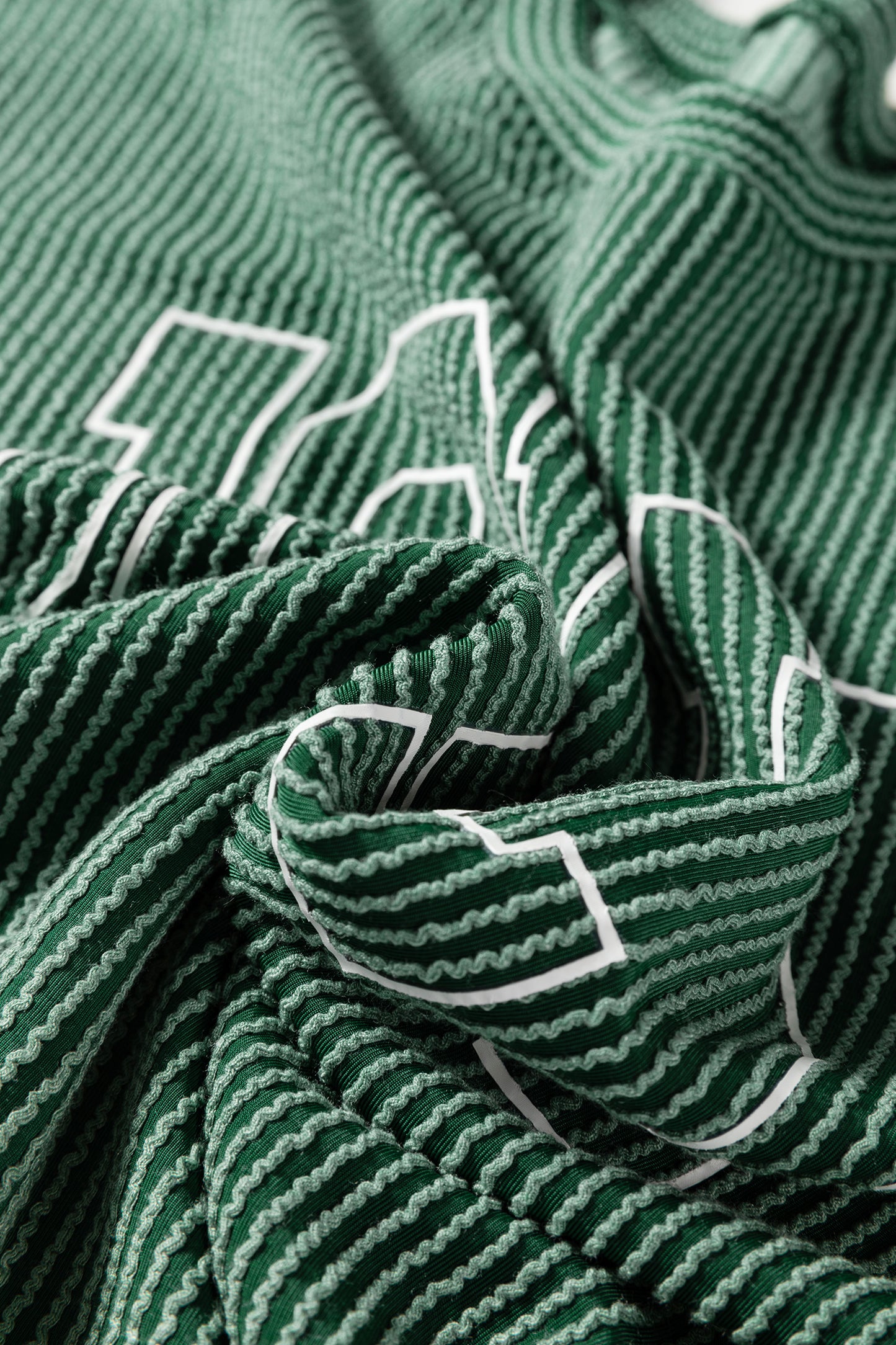 Evergreen Twisted Rib Outlined Merry Letter Graphic Loose Long Sleeve Top