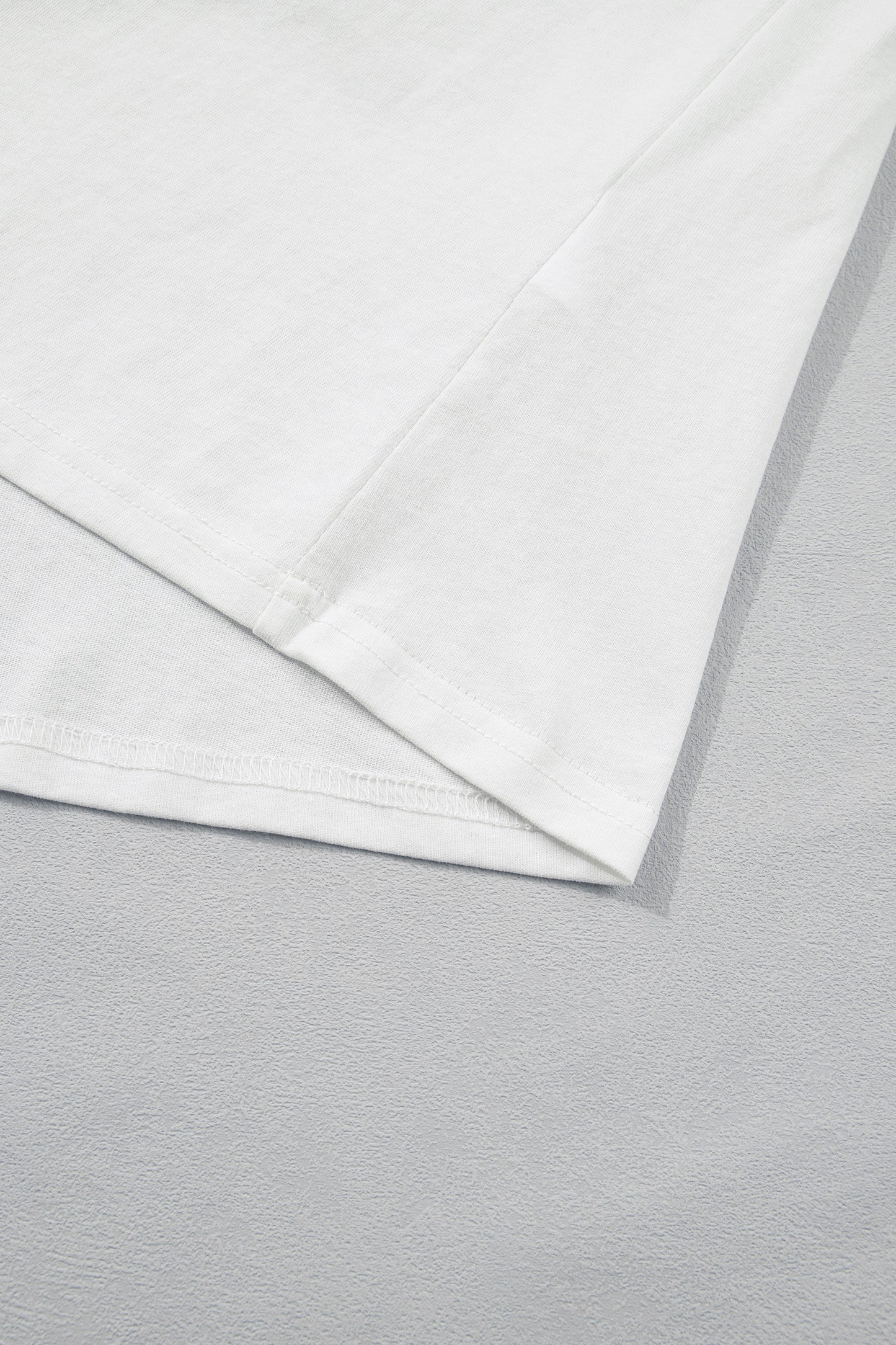 White Plus Size Leopard Bow Embroidered Patch Casual T Shirt