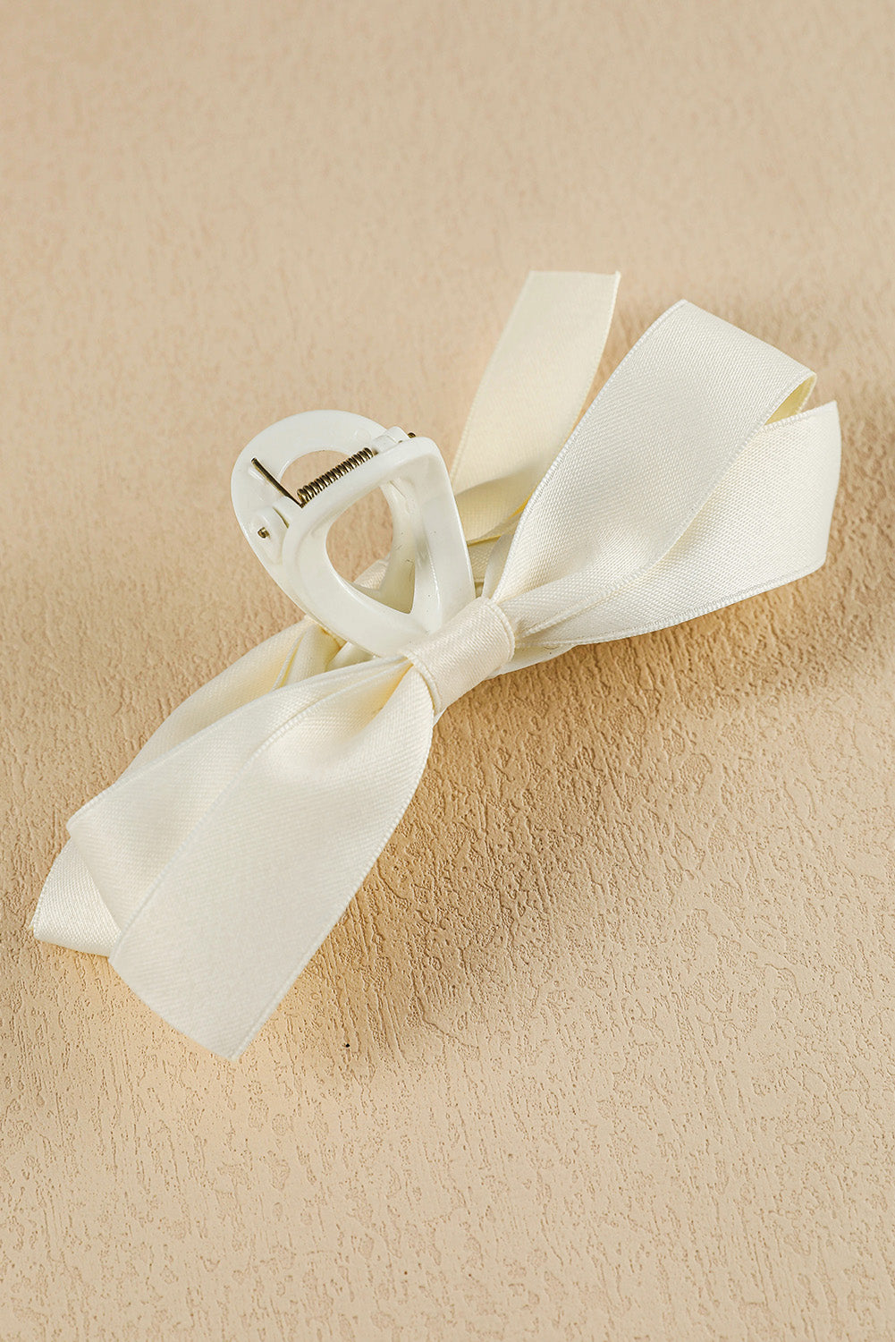 Solid Color Bow Decor Large Hair Claw Clip