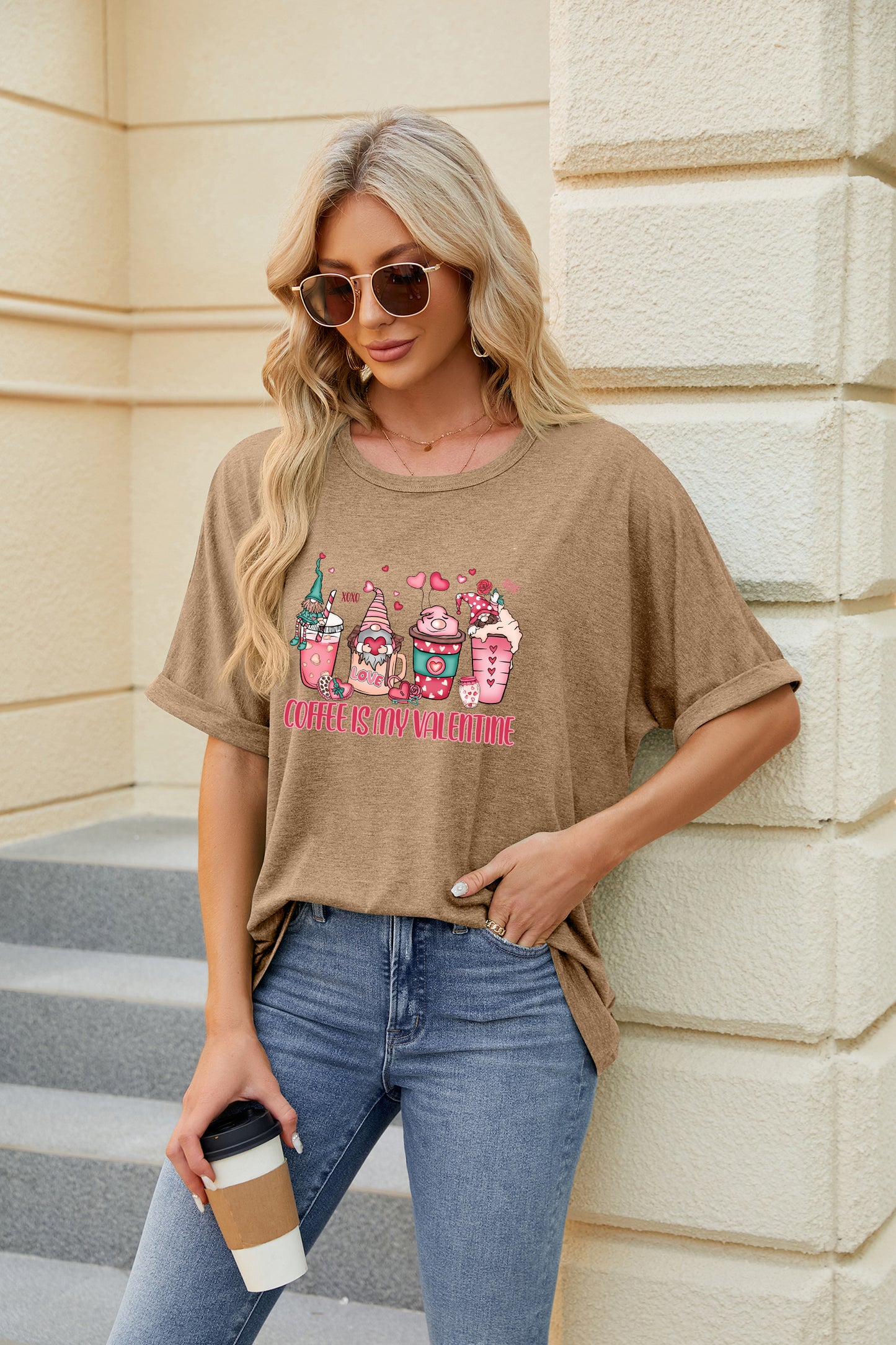 Valentine's Day Coffee Is My Valentine Graphic Tee