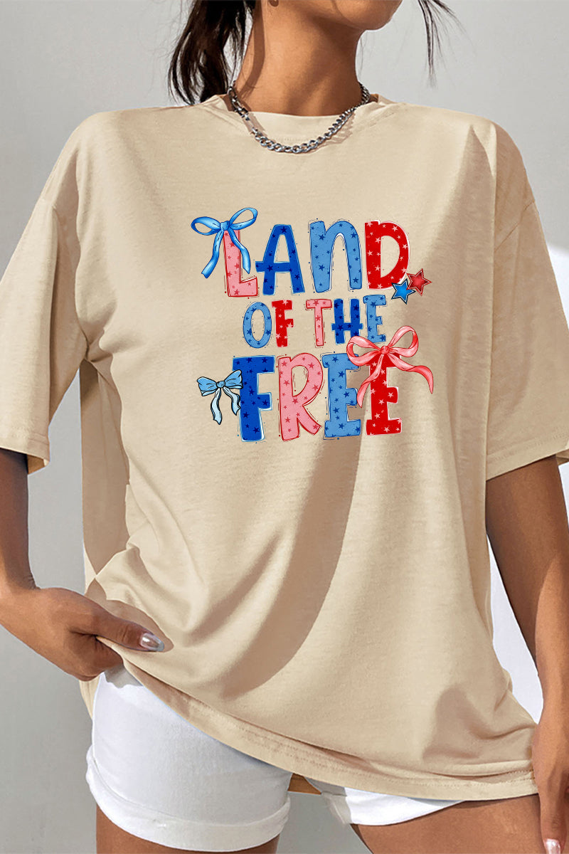 Letter Print Graphic Tee Oversized Casual