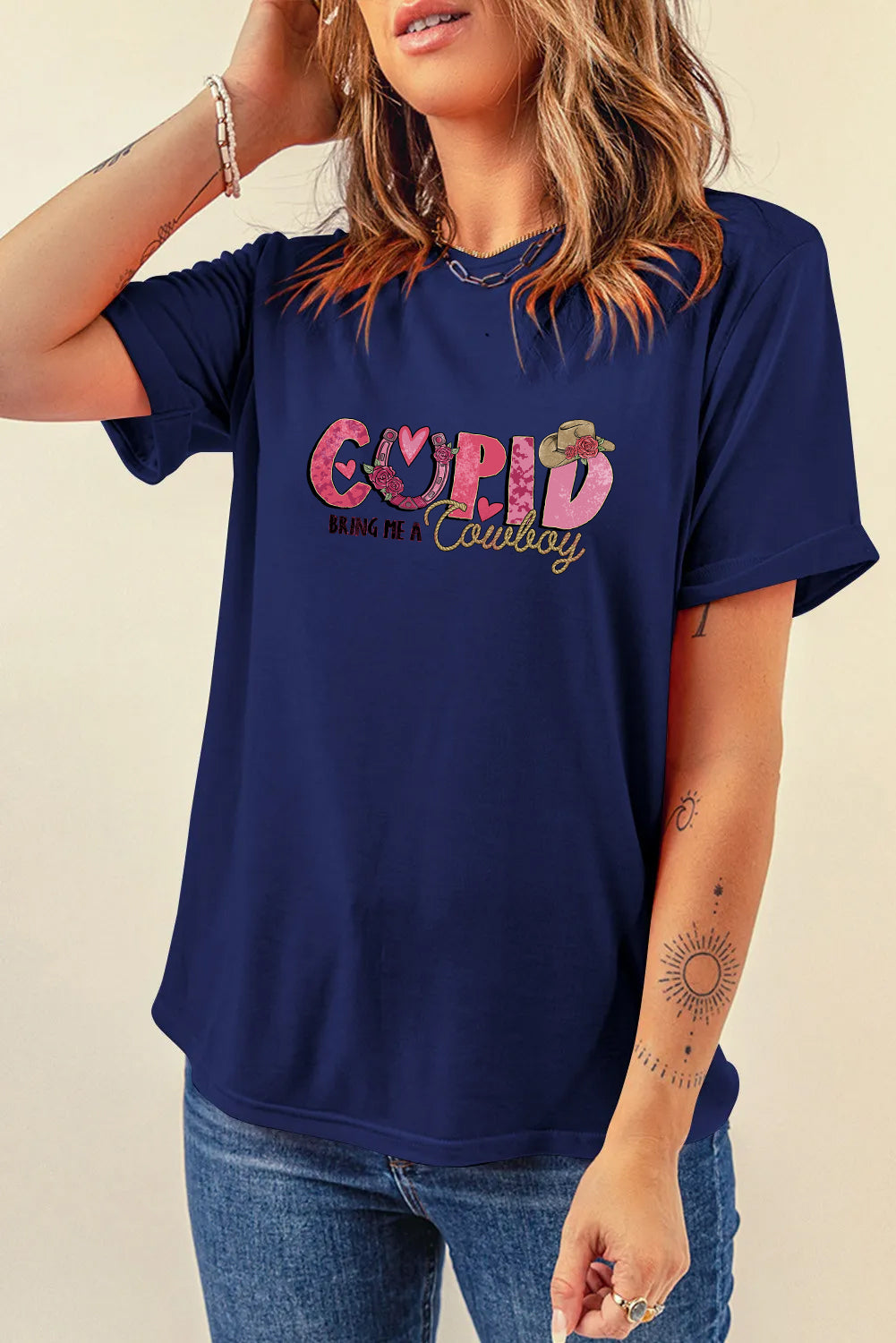 Valentine’s Day Cupid Bring Me A Cowboy Graphic Tee