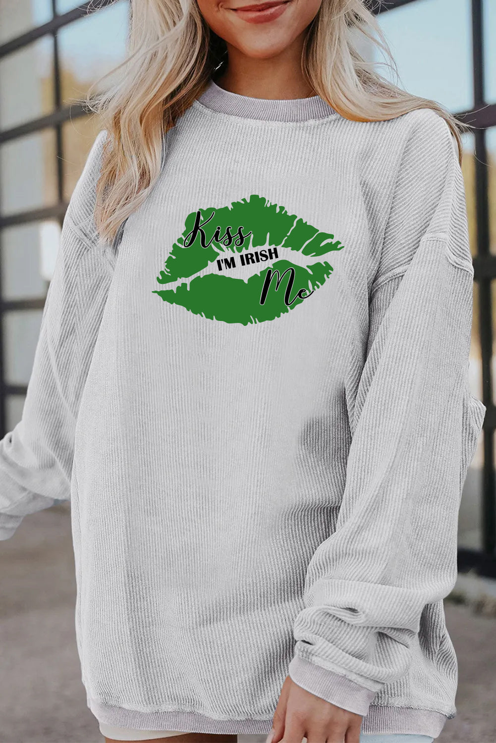 Saint Patrick’s Day Kiss Me I’m Irish Graphic Sweatshirt