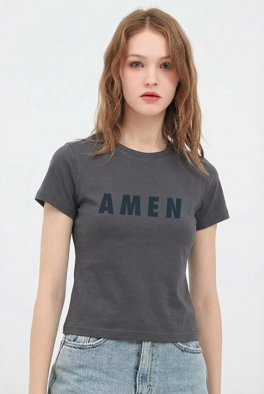 Easter Amen Faith Graphic Tee for Women