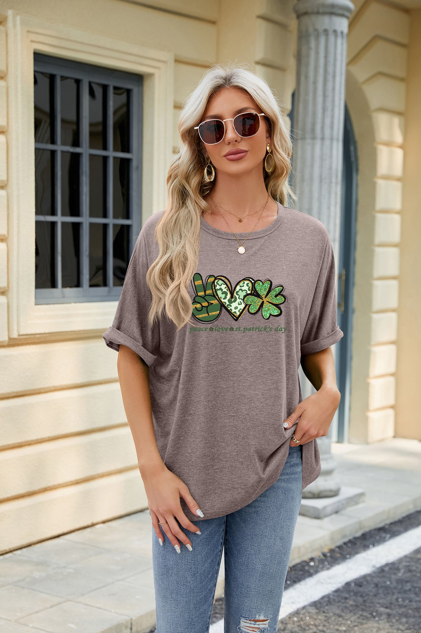 Saint Patrick’s Day Lucky Clover Heart Graphic Tee