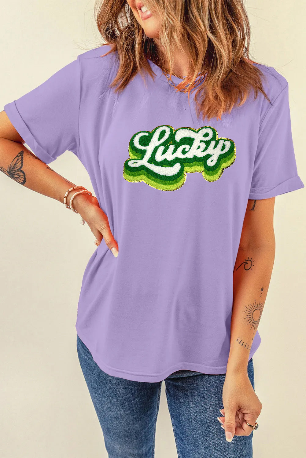 Saint Patrick’s Day Lucky Graphic T Shirt for Women