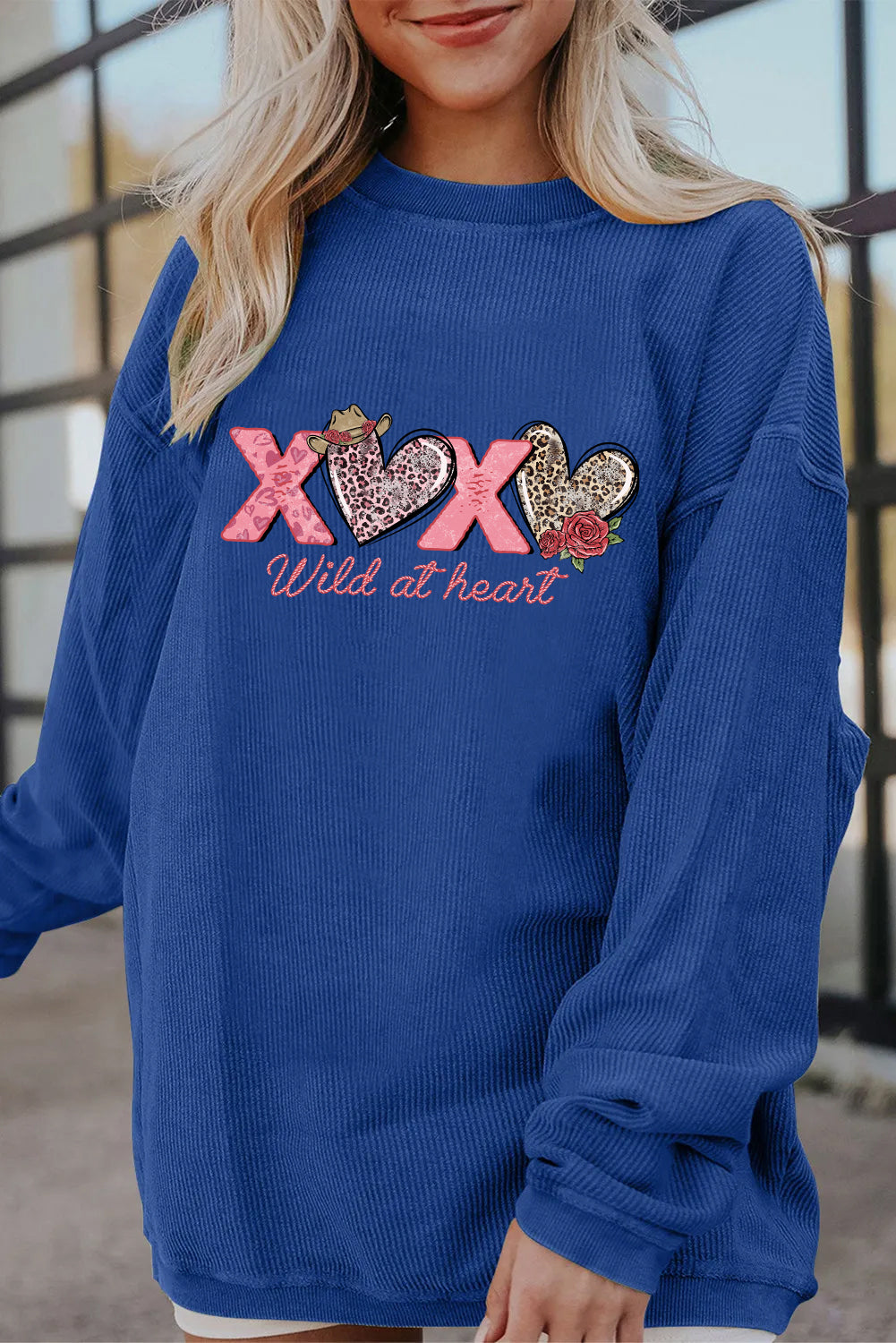 Valentine’s Day XOXO Wild at Heart Graphic Sweatshirt