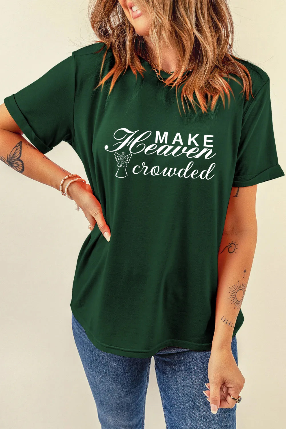 Easter Make Heaven Crowded Faith Graphic T Shirt