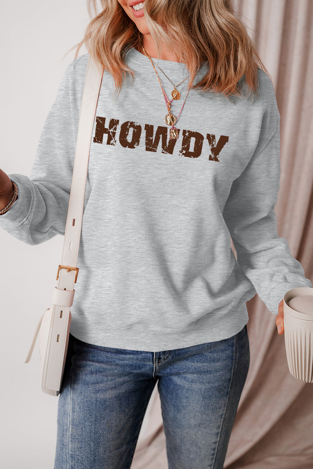 Western Howdy Graphic Sweatshirt for Women
