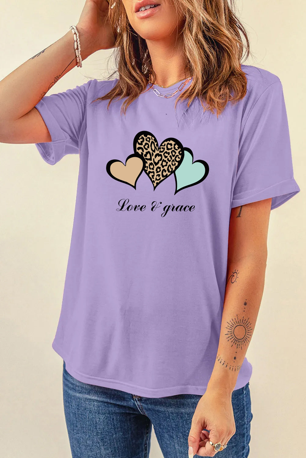 Valentine’s Day Love and Grace Heart Graphic Tee