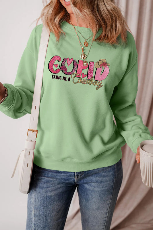 Valentine’s Day Cupid Bring Me A Cowboy Sweatshirt