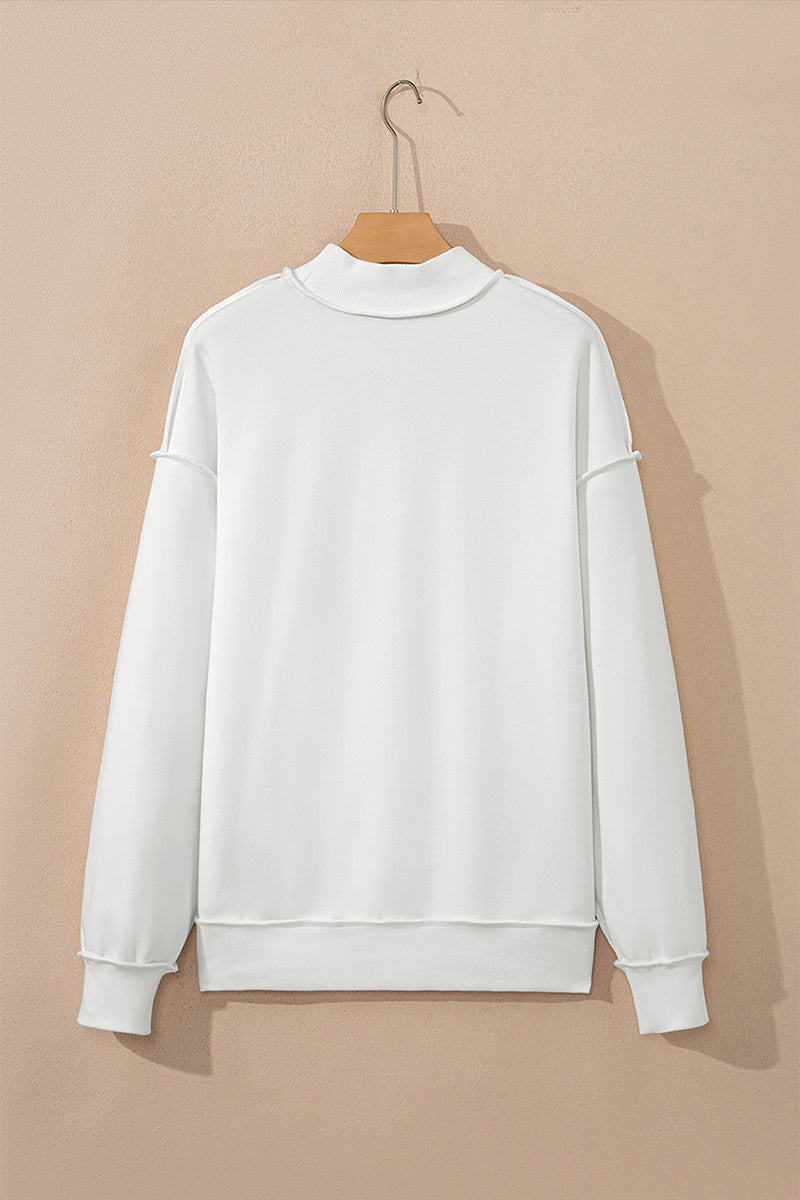 Golf Graphic Cotton Blend Sweatshirt Casual Reversible Pullover