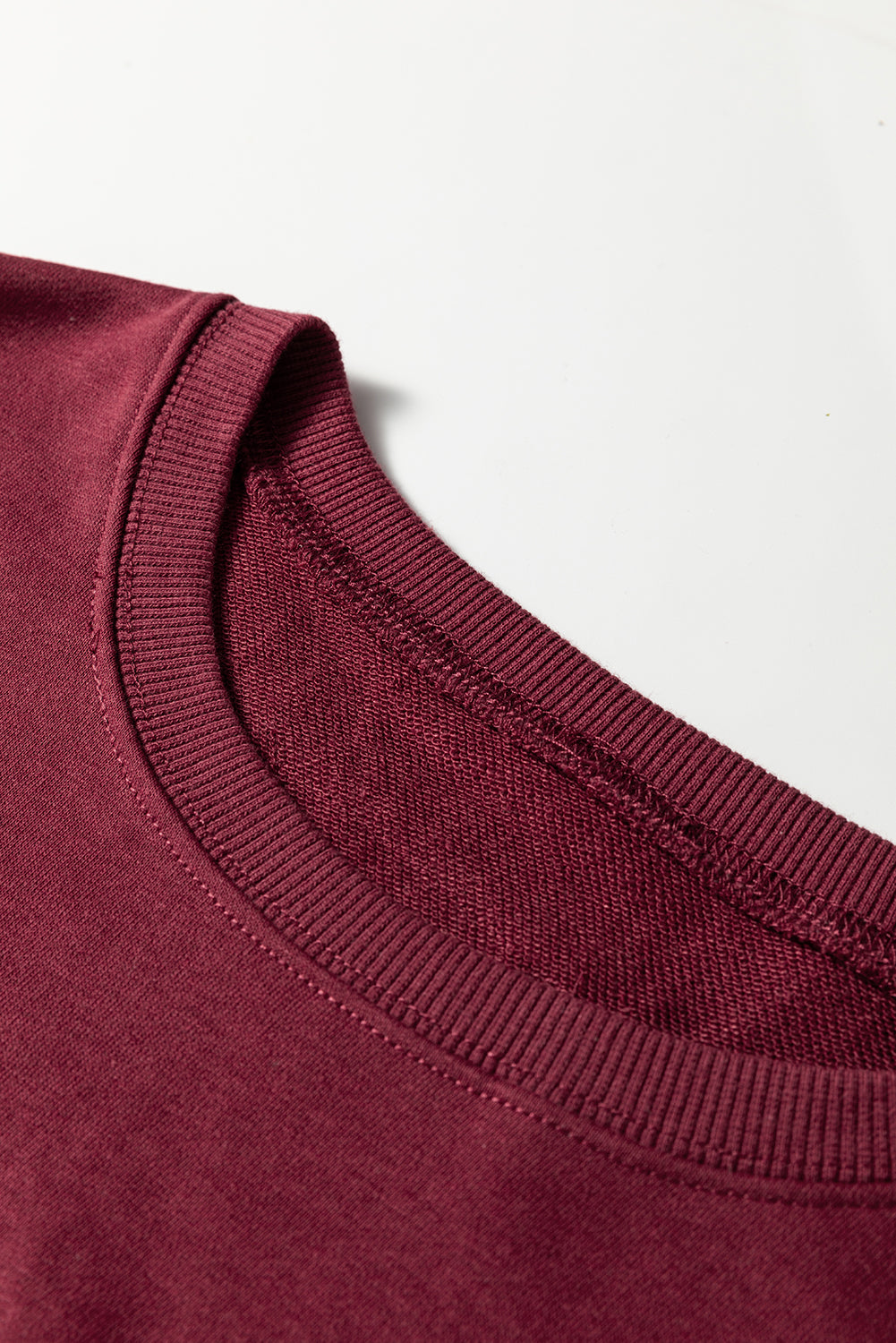 Smoke Gray Plaid Colorblock Patchwork Sleeve Raw Seam Sweatshirt